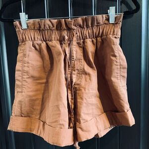 Abercrombie & Fitch Paper Bag Shorts Rust Brown | XS